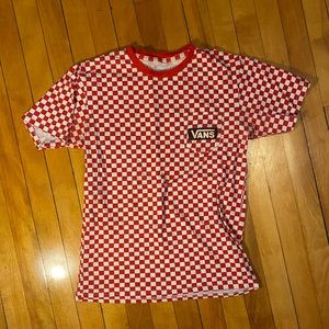 Red and White Checkered Vans Tee
